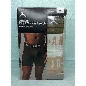 Mens Jordan Flight Cotton Stretch Boxer Briefs Medium 3-pack